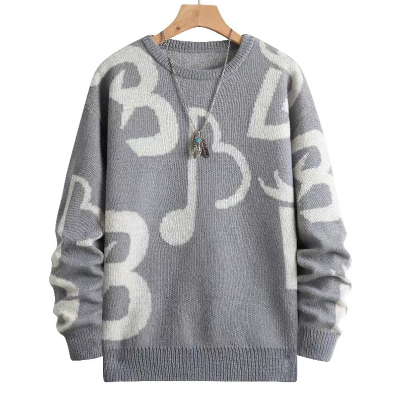 Mens Casual Round Neck Sweater