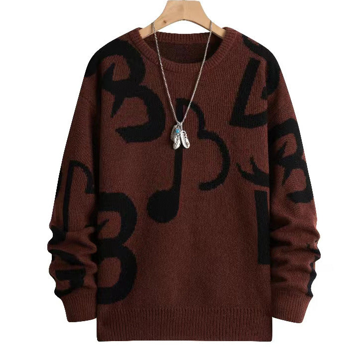 Mens Casual Round Neck Sweater