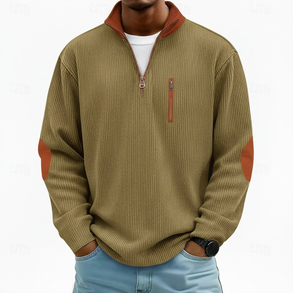 Autumn Half-Zip Men's Long-Sleeve Sweatshirt
