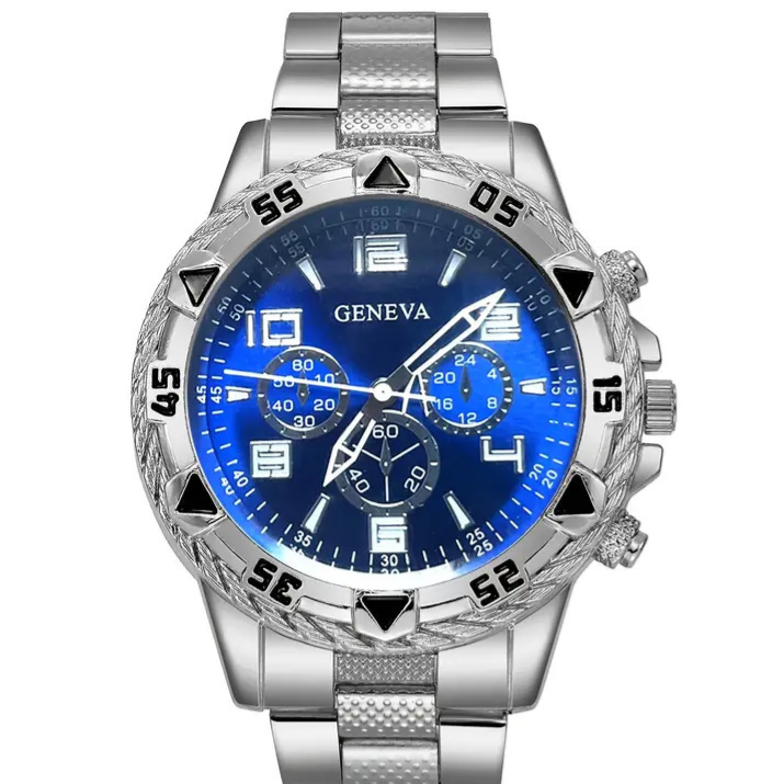 Men's Chronograph Quartz Watch with Steel Band