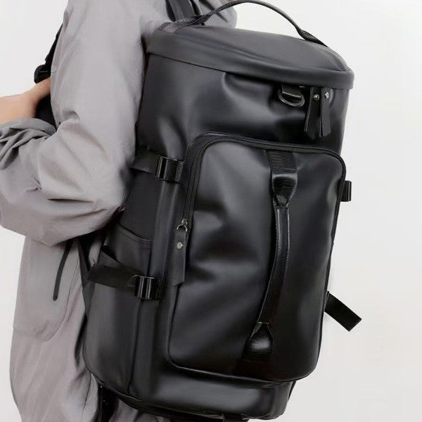Multi-functional hand-held and double-back travel bag