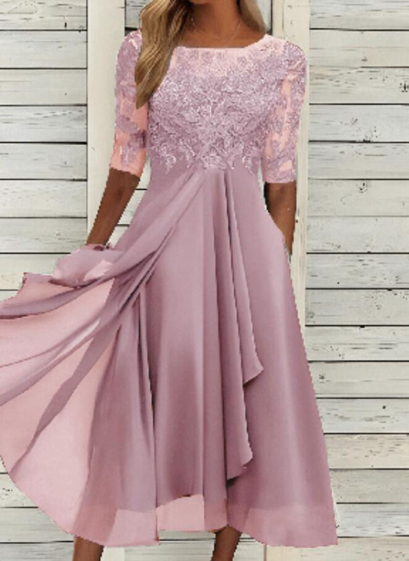 Elegant Chiffon Lace Evening Dress