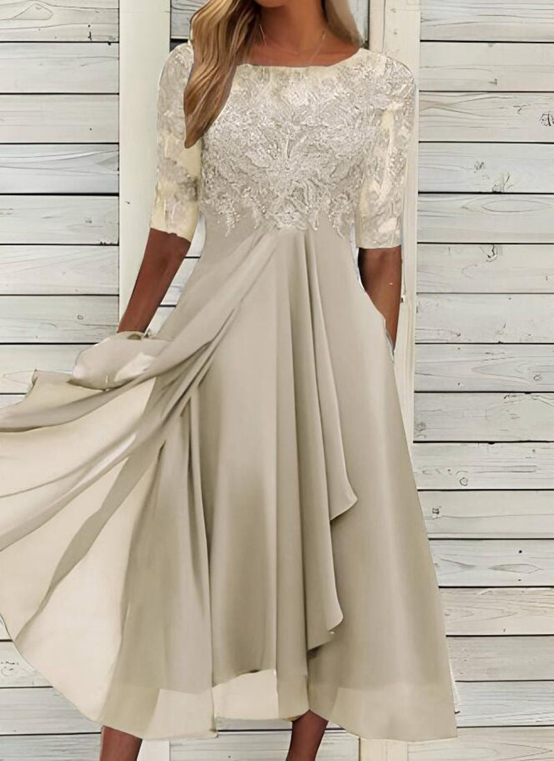 Elegant Chiffon Lace Evening Dress
