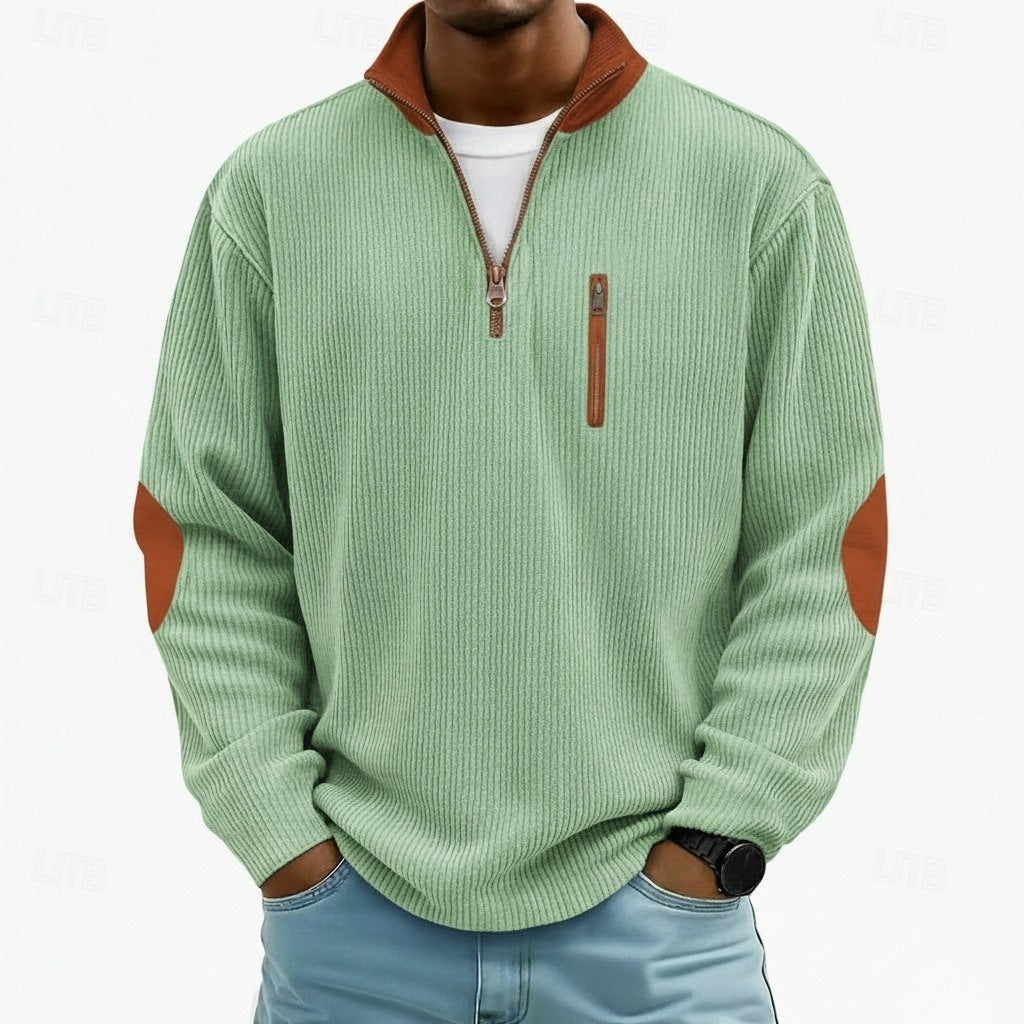 Autumn Half-Zip Men's Long-Sleeve Sweatshirt