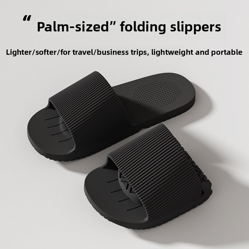 Portable folding travel slippers