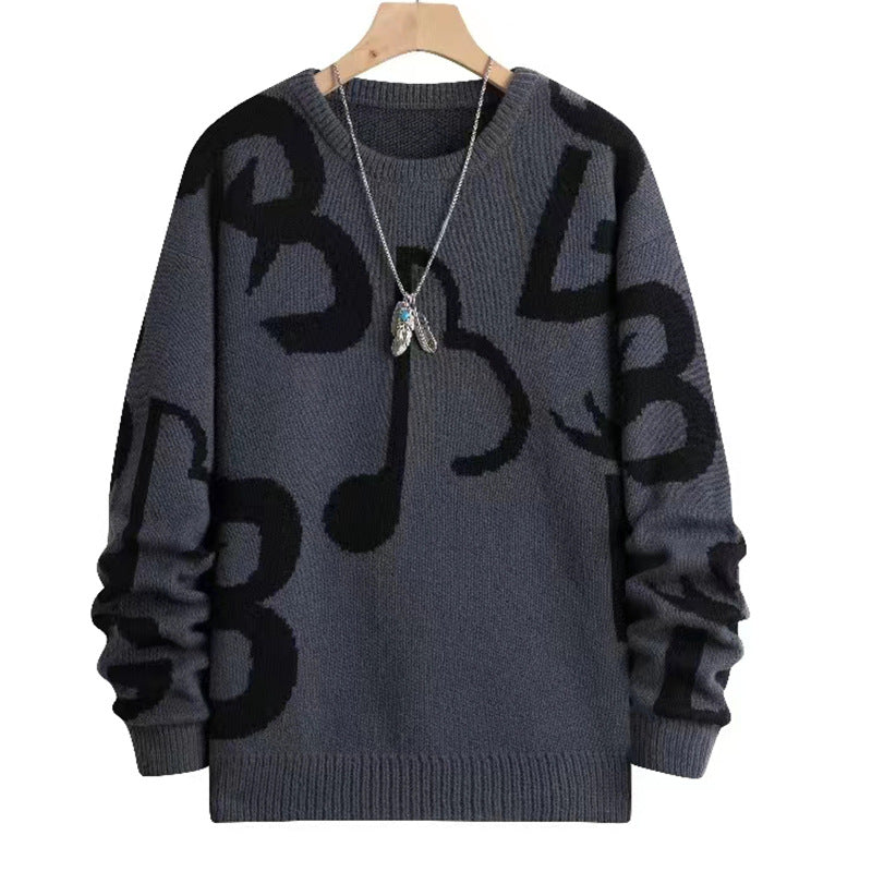 Mens Casual Round Neck Sweater