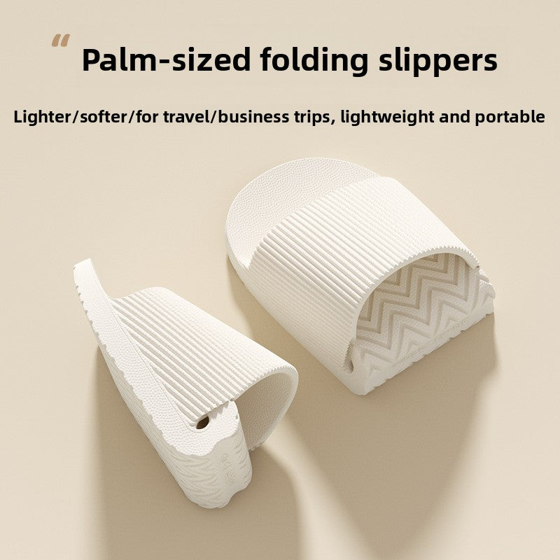Portable folding travel slippers
