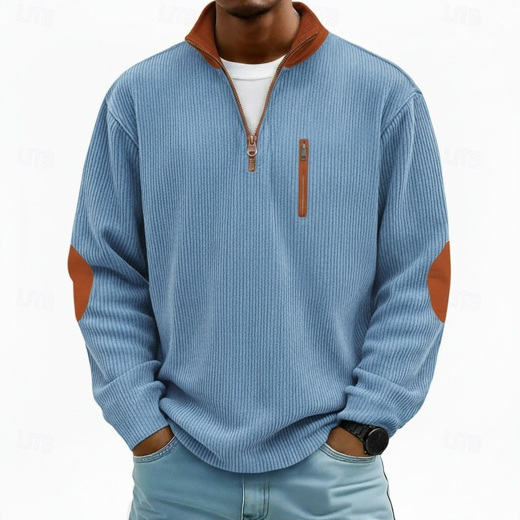 Autumn Half-Zip Men's Long-Sleeve Sweatshirt