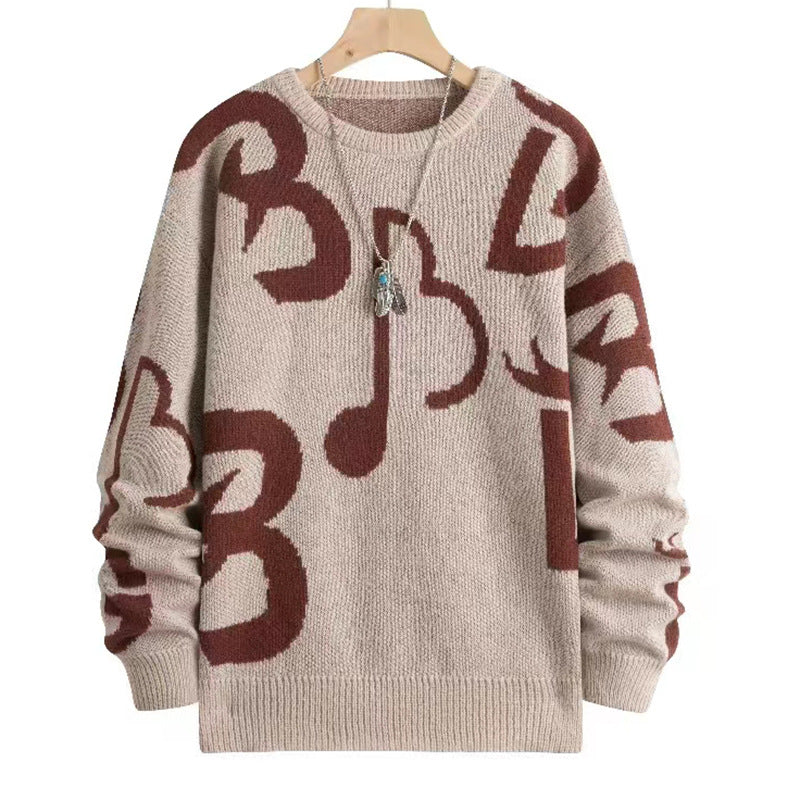 Mens Casual Round Neck Sweater