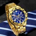 Men's Chronograph Quartz Watch with Steel Band
