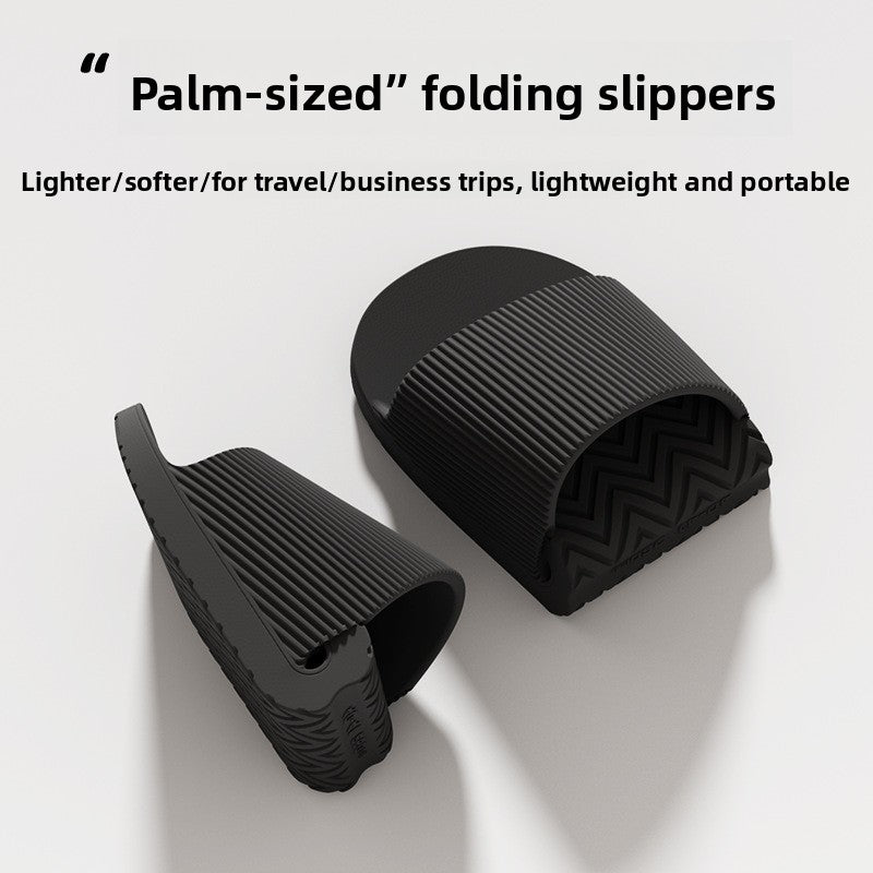 Portable folding travel slippers