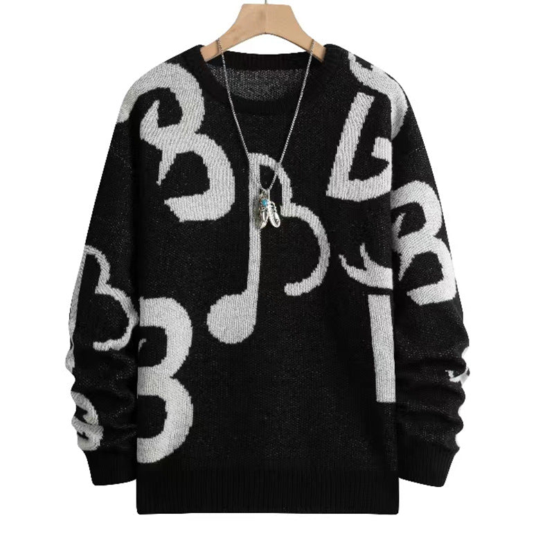 Mens Casual Round Neck Sweater