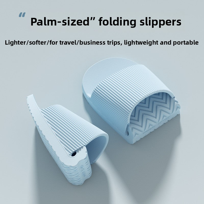 Portable folding travel slippers