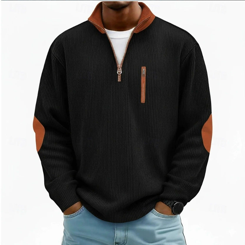 Autumn Half-Zip Men's Long-Sleeve Sweatshirt