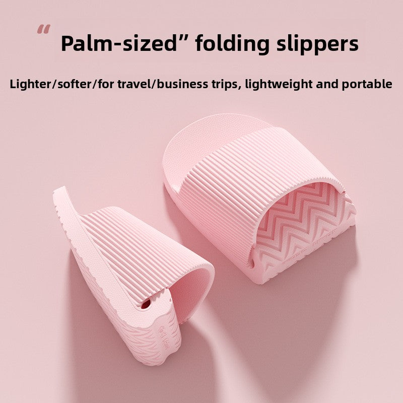 Portable folding travel slippers