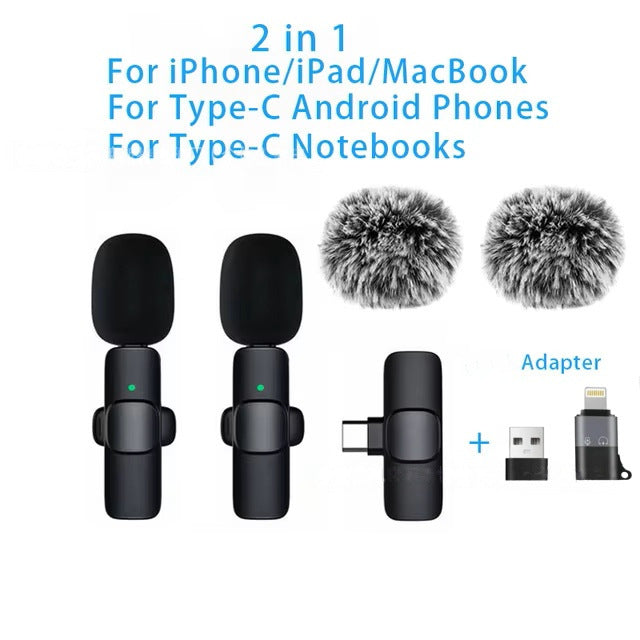 K9 Wireless Lavalier Microphone with Noise Reduction