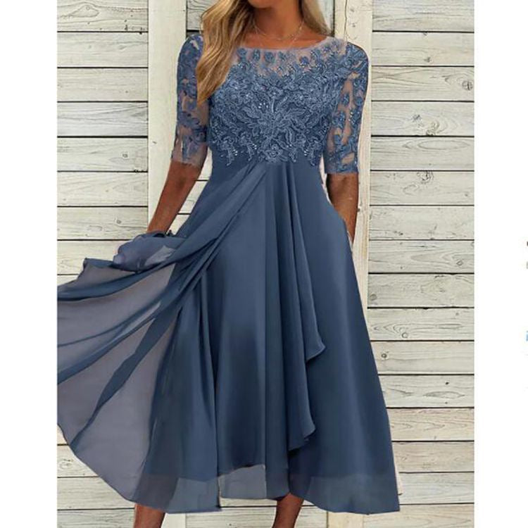 Elegant Chiffon Lace Evening Dress