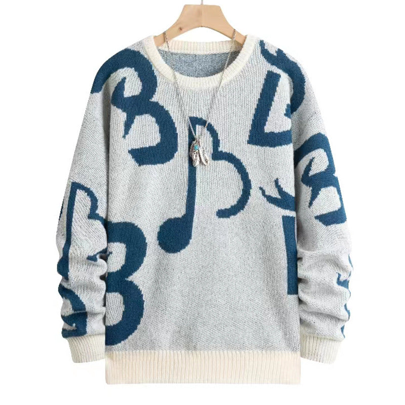 Mens Casual Round Neck Sweater