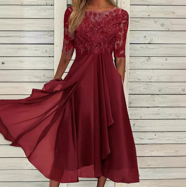 Elegant Chiffon Lace Evening Dress