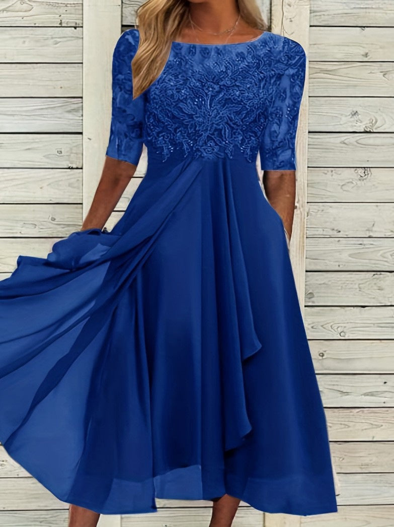Elegant Chiffon Lace Evening Dress