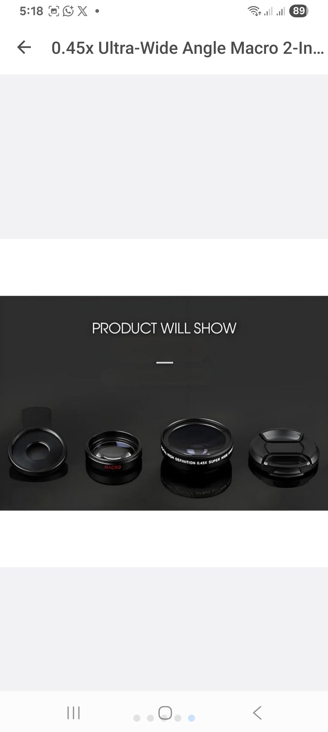 0.45X Ultra-Wide Angle Macro 2-in-1 Lens Kit for Smartphones